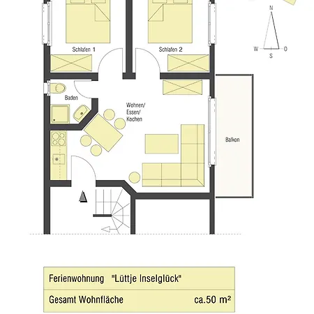 בית נופש Luettje Inselglueck *